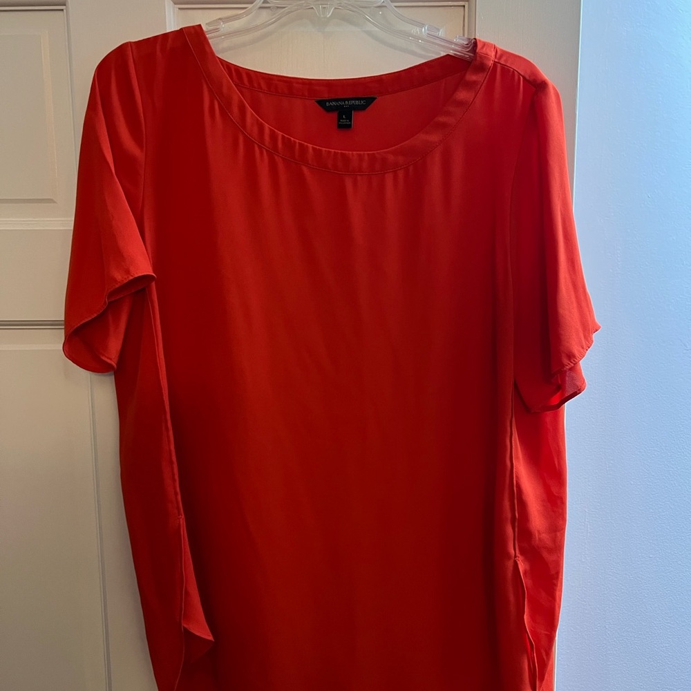 Banana Republic Red Relaxed Blouse